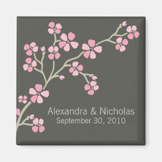 Cherry Blossom Designer Wedding Favor (pink) Magnet