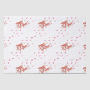 Cherry Blossom Dream: Koi Fish Art Print  Tissue Paper