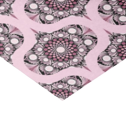 Cherry Blossom Dusky Rose Dot Mandala Retro Ogee Tissue Paper