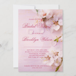 Cherry Blossom Elegant Bridal Shower Invitations