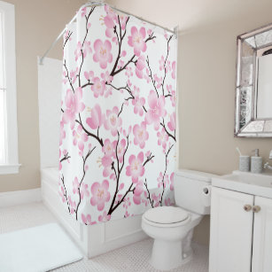 Japanese Cherry Blossom Shower Curtains