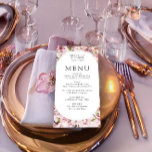 Cherry Blossom Elegant Pink Floral Wedding Menu<br><div class="desc">A beautiful soft pink and white floral wedding menu, adorned with delicate watercolor cherry blossom branches, giving a graceful and botanical feel to your celebration. The design sets the tone for a romantic and unforgettable day that embodies the timeless beauty of spring with it's gentle pink flowers and thoughtful details....</div>