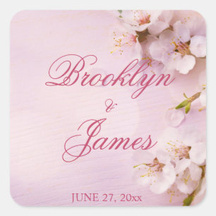 Cherry Blossom Elegant Wedding Stickers