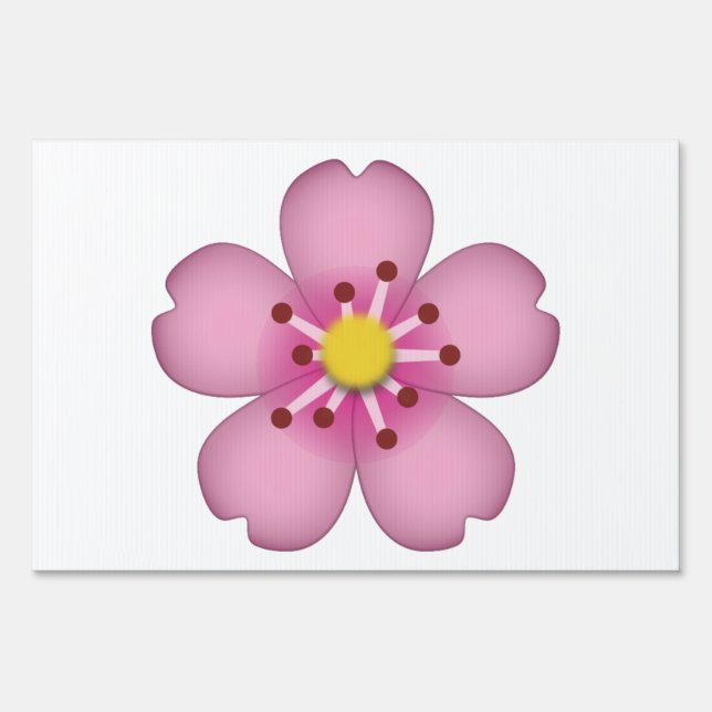 Cherry Blossom - Emoji Yard Sign (Front)