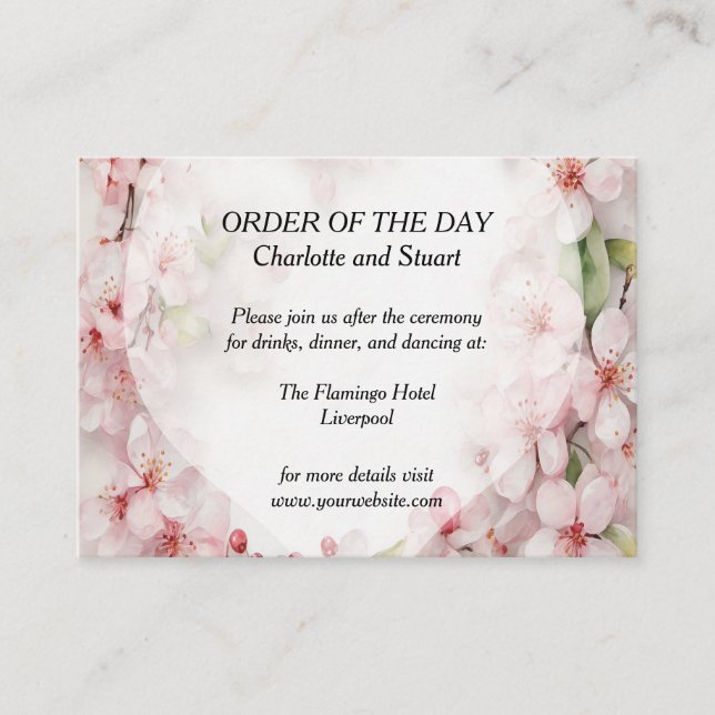 Cherry Blossom Enclosure Card (Front)