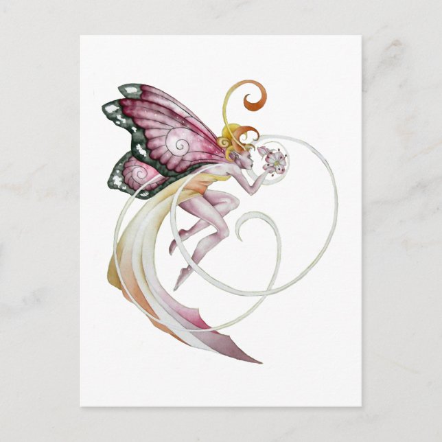 Cherry Blossom Faery Postcard (Front)