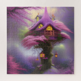 Cherry Blossom Fairy House Fantasy Jigsaw Puzzle