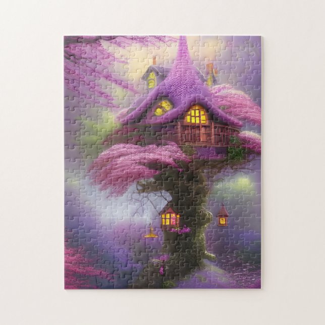 Cherry Blossom Fairy House Fantasy   Jigsaw Puzzle (Vertical)