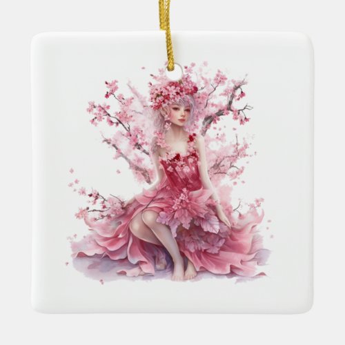 Cherry Blossom Fairy Princess Ornament