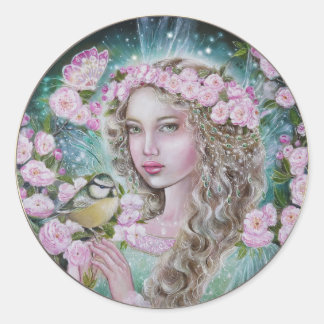 Cherry blossom fairy sticker