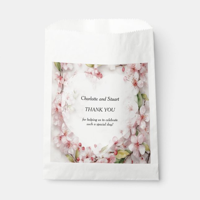 Cherry Blossom Favor Bag (Front)