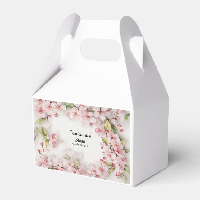 Cherry Blossom Favor Boxes (Front Side)