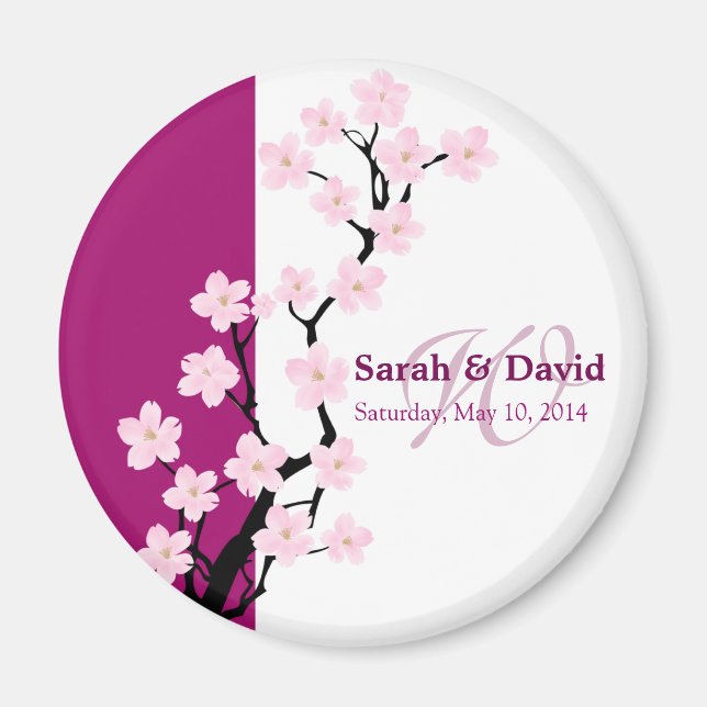 Cherry Blossom |  Favor Magnet (Front)
