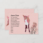 Cherry Blossom Fawn Business Cards (Front/Back)