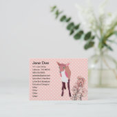 Cherry Blossom Fawn Business Cards (Standing Front)