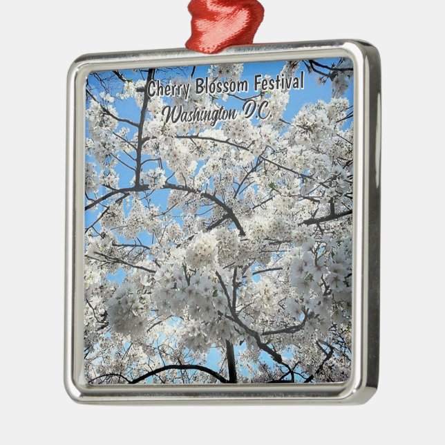 Cherry Blossom Festival Washington D.C. Souvenir Metal Ornament (Left)