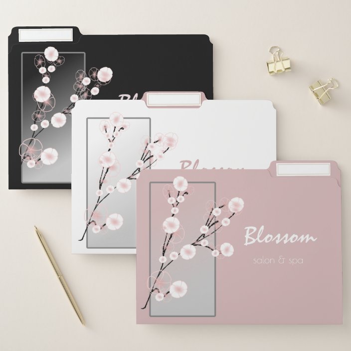 Cherry Blossom File Folders Zazzle Com