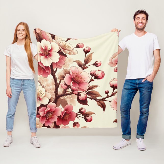 Cherry Blossom Fleece Blanket (In Situ)