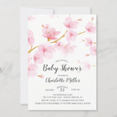 Cherry Blossom Floral Baby Shower Invitation (Front)
