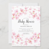 Cherry Blossom Floral Baby Shower Invitation (Front)