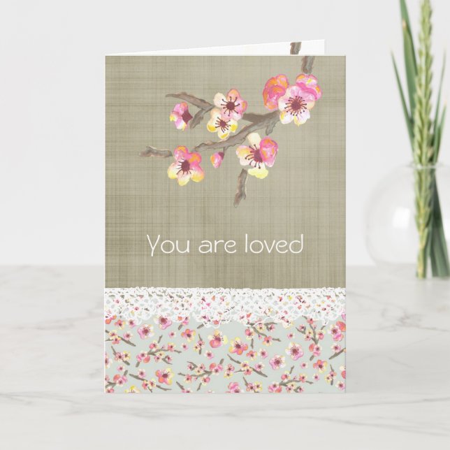 Cherry Blossom Floral Card (Front)