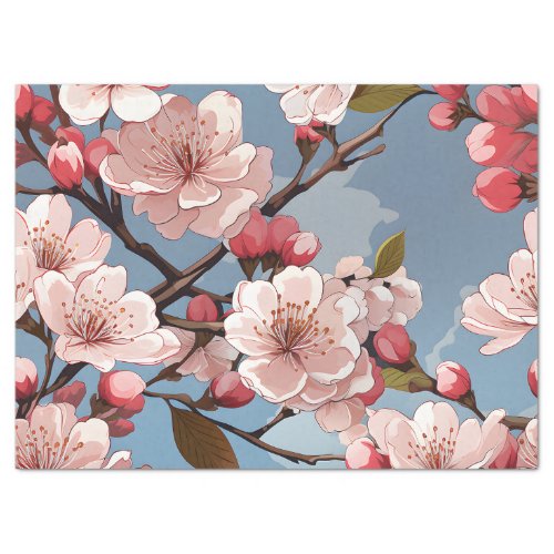 Cherry Blossom Floral Decoupage Tissue Paper