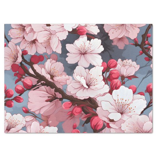 Cherry Blossom Floral Decoupage Tissue Paper