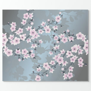 Cherry Blossoms Gift Wrapping Papers: 12 Sheets of 18 x 24 inch