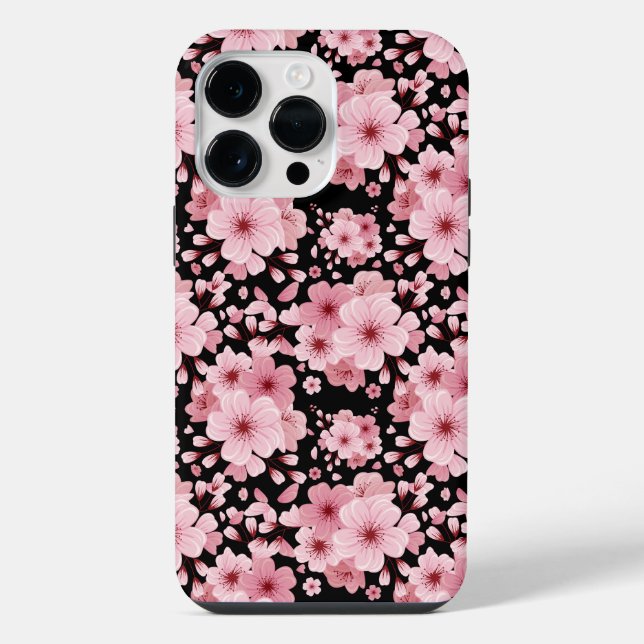 Cherry Blossom floral pattern design Iphone Case (Back)