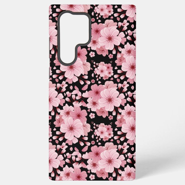 Cherry Blossom floral pattern design Samsung Galaxy Case (Back)