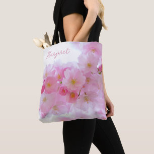Cherry Blossom Floral Pink Tote Bag