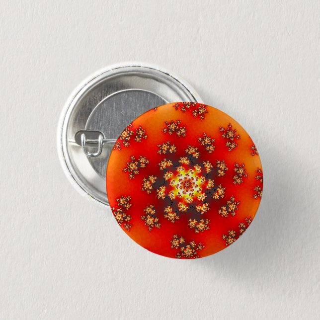 Cherry Blossom Floral Sprinkles Button (Front & Back)