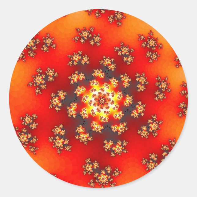 Cherry Blossom Floral Sprinkles Classic Round Sticker (Front)