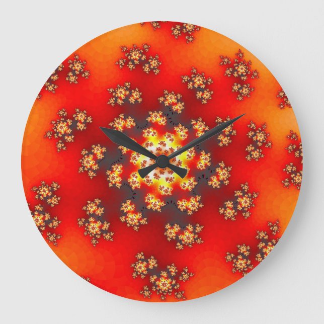 Cherry Blossom Floral Sprinkles Large Clock (Front)