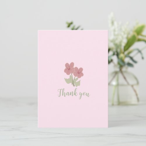 Cherry blossom Floral Thank You Card