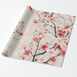 Cherry Blossom Floral Wrapping Paper