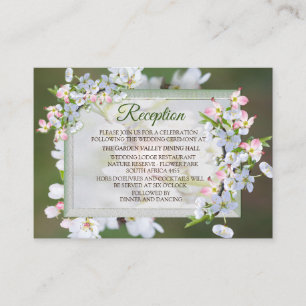 Cherry Blossom Flower Bouquet Theme Enclosure Card