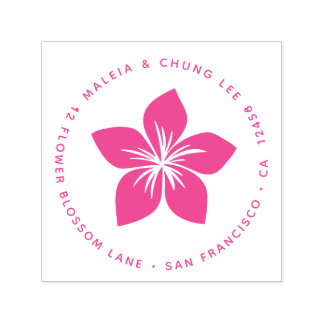 Cherry Blossom Flower Oriental Plumeria Hawaii Self-inking Stamp
