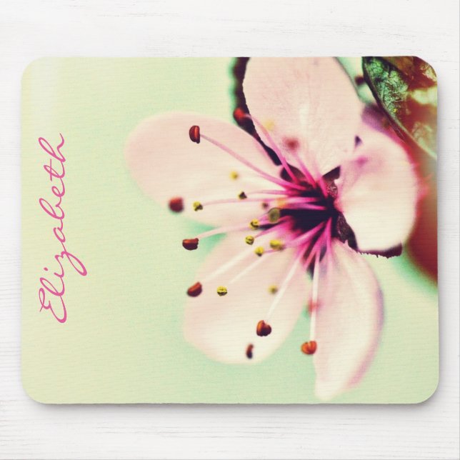 Cherry Blossom Flower Personalized Mouse Pad (Front)