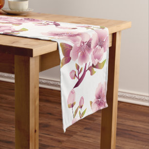 Cherry Blossom Flower Short Table Runner