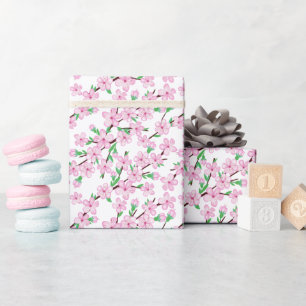 Cherry blossom flower wrapping paper