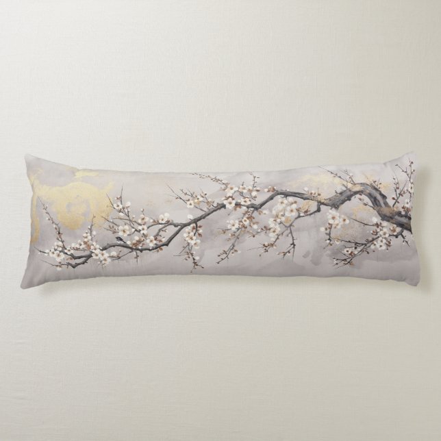 Cherry blossom flowers body pillow (Front)