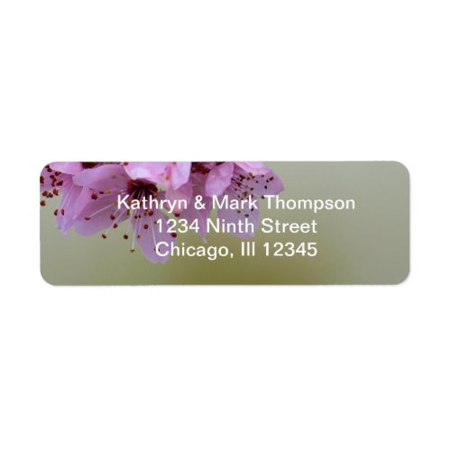 Cherry Blossom Flowers Label