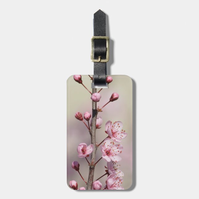Cherry Blossom Flowers Luggage Tag (Front Vertical)