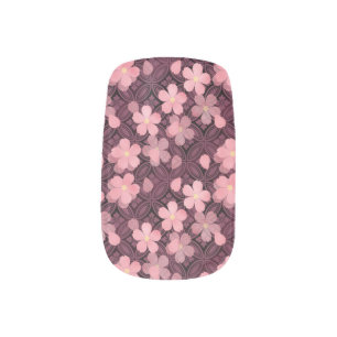 cherry blossom flowers minx nail art