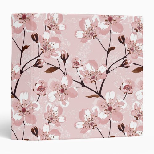 Cherry Blossom Flowers Pattern Binder