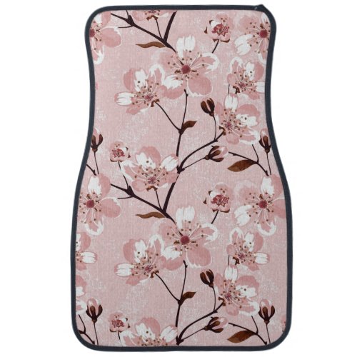 Cherry Blossom Flowers Pattern Car Floor Mat