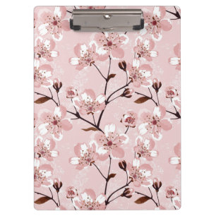 Cherry Blossom Flowers Pattern Clipboard