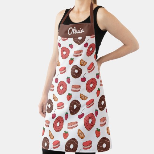 Cherry blossom flowers pattern design apron