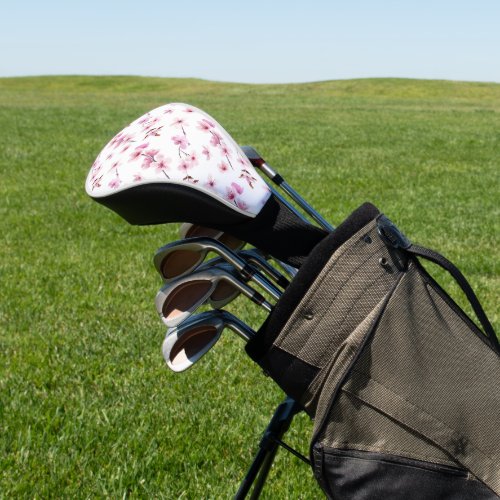 Cherry blossom flowers pattern design golf head cover